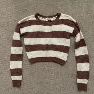 CAGE Striped Cropped Sweater